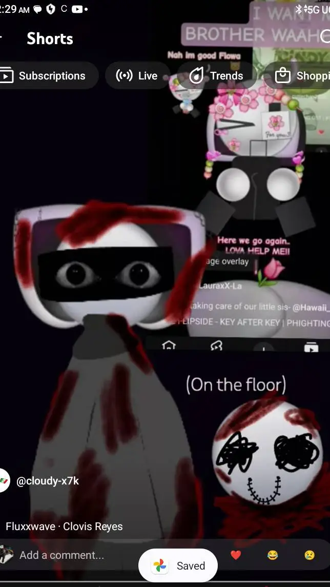 ai character: cloudy x7k background