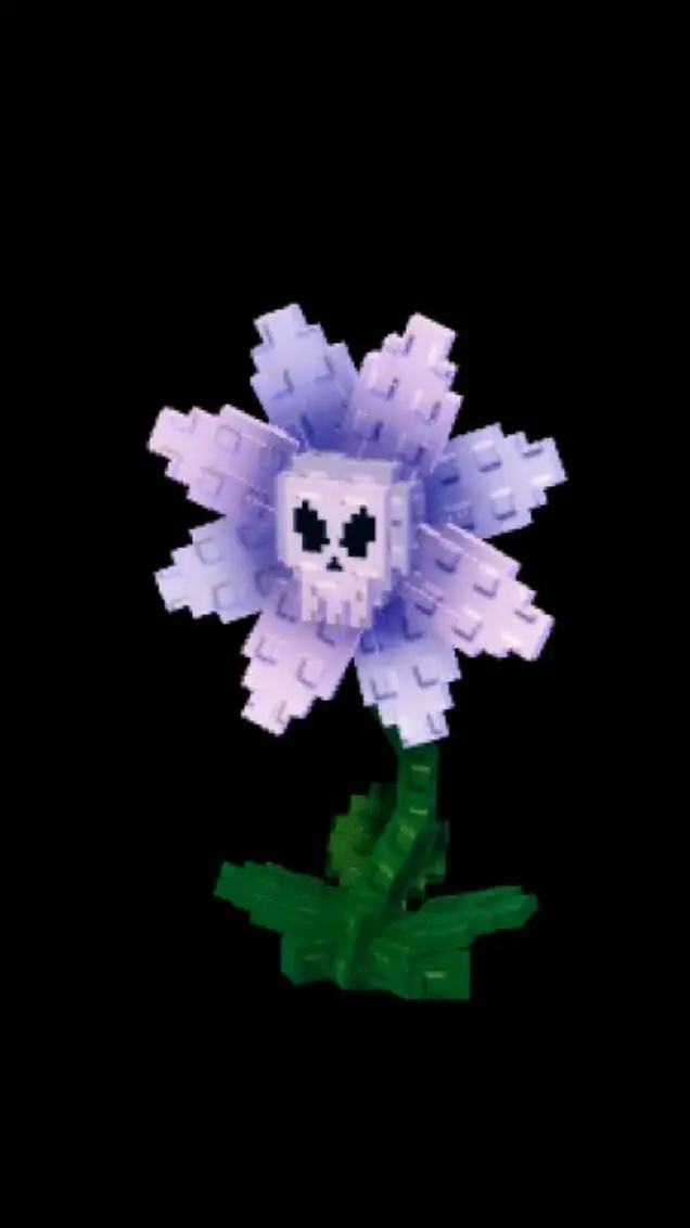 ai character: Skull Flower background