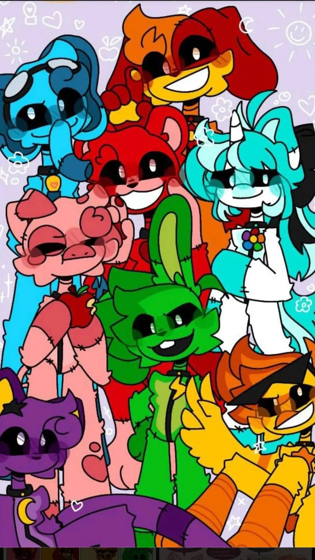 ai character: Smilng critters Gc background