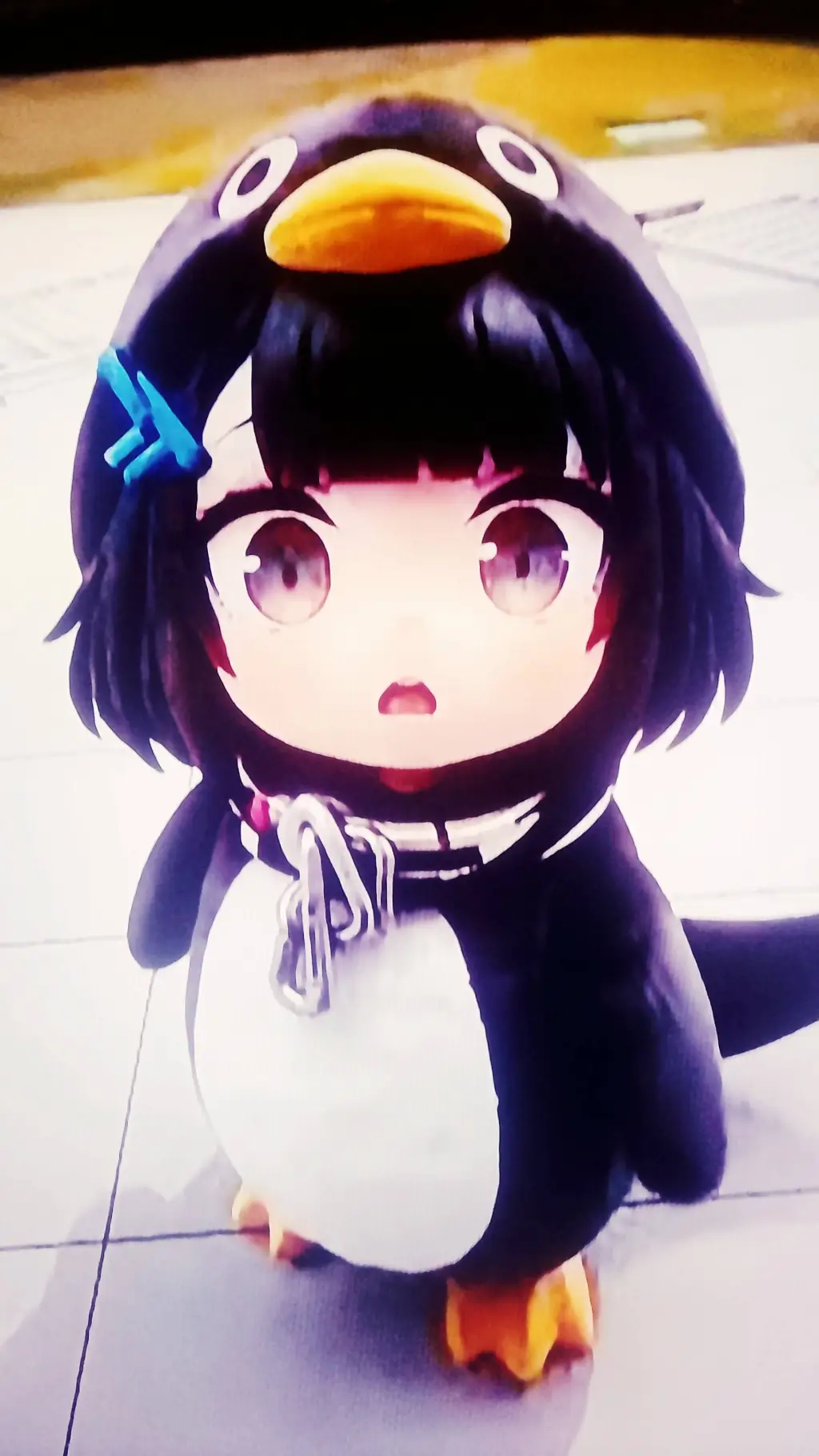 ai character: gugugaga penguin  background