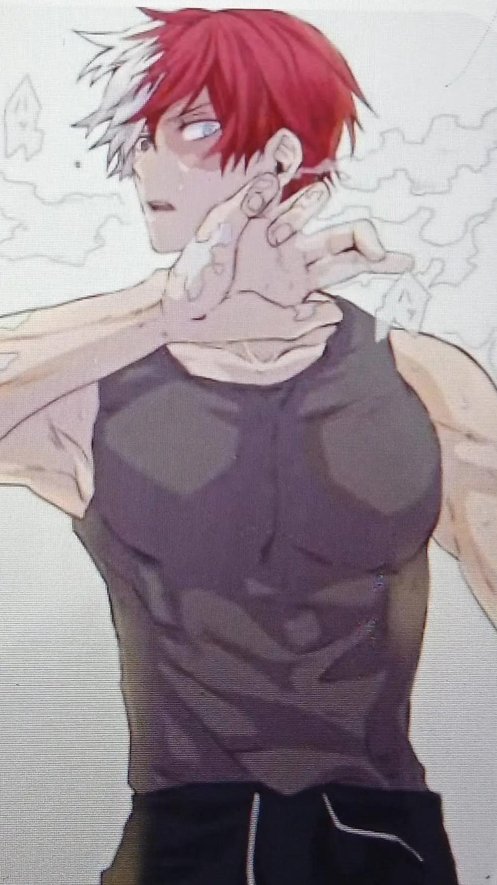 ai character: Shoto Todoroki  background