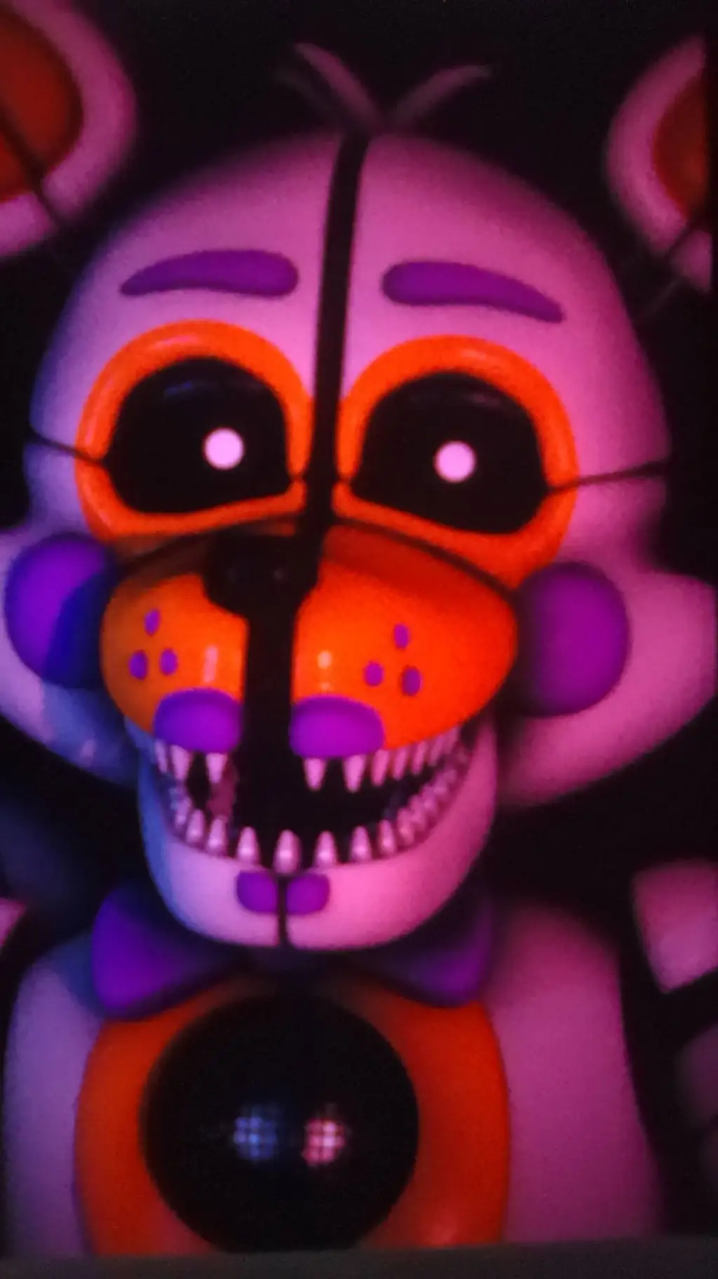 ai character: LOLBit 🧡🤍💜🦊 background