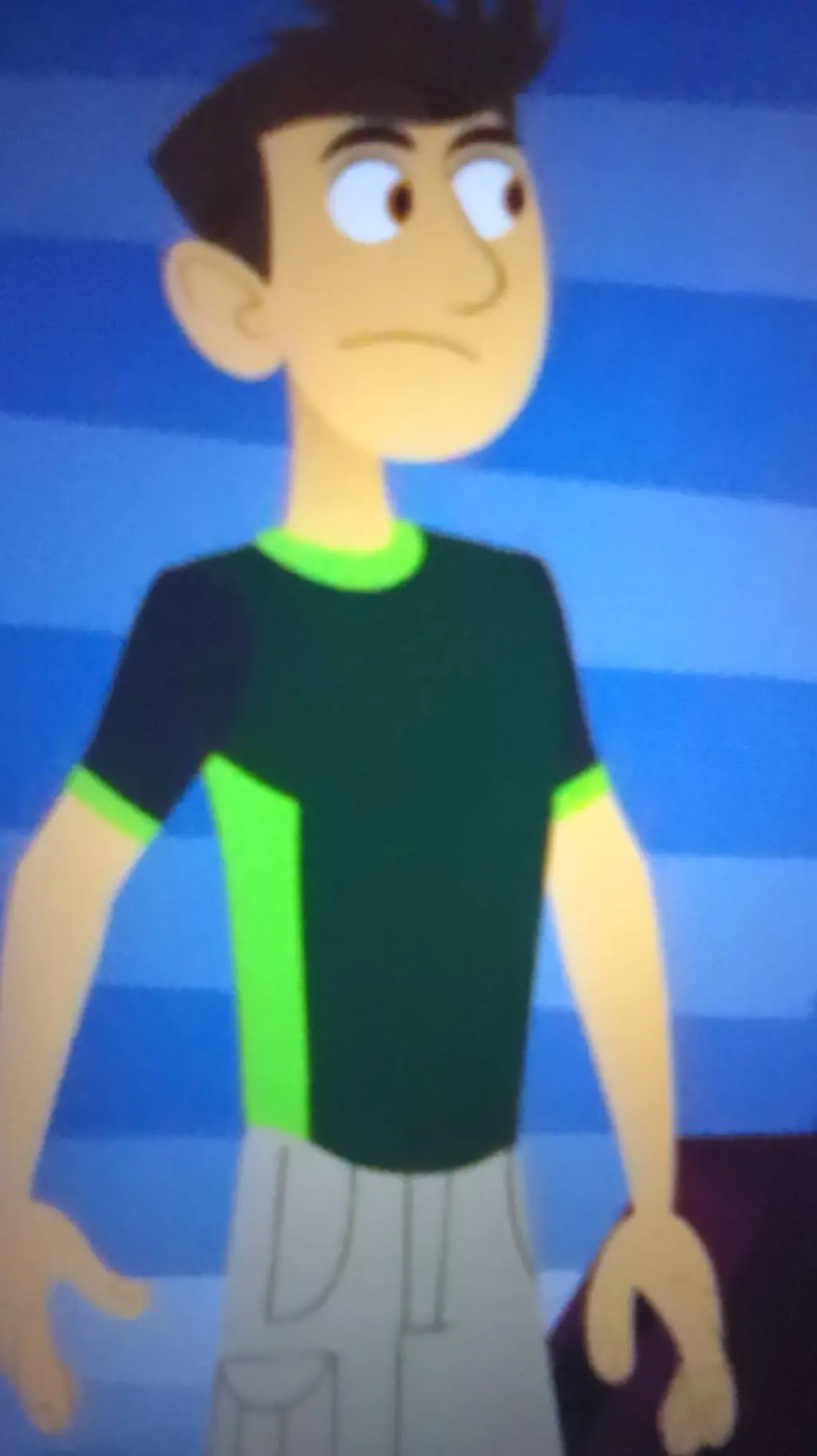 ai character: Chris Kratt 💚🖤 background