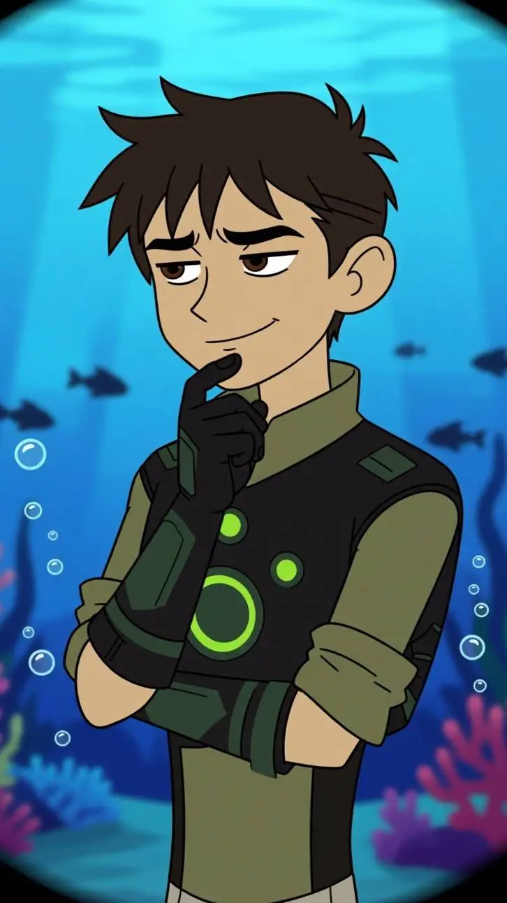 ai character: 🤘💚🤍Chris_Kratt🖤💚🤘 background