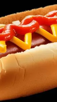 ai character: hotdog background