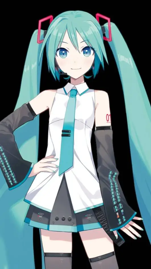 ai character: Hatsune miku background