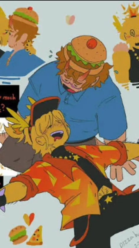 ai character: 🍕🍔 background