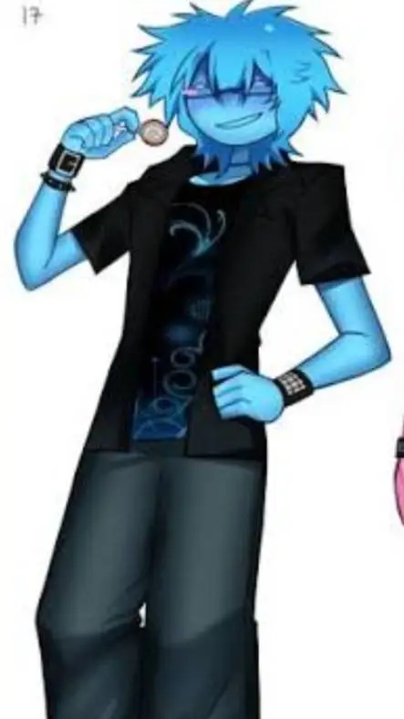 ai character: bluudud background