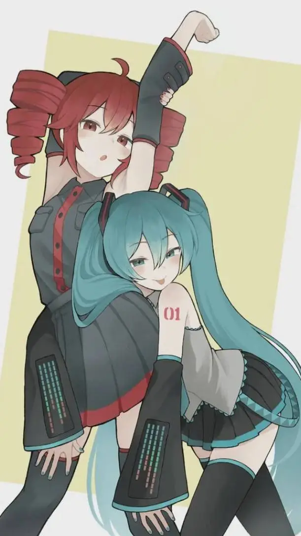 ai character: ★ Miku y Teto ★ background