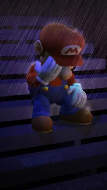 ai character: Mario sad background