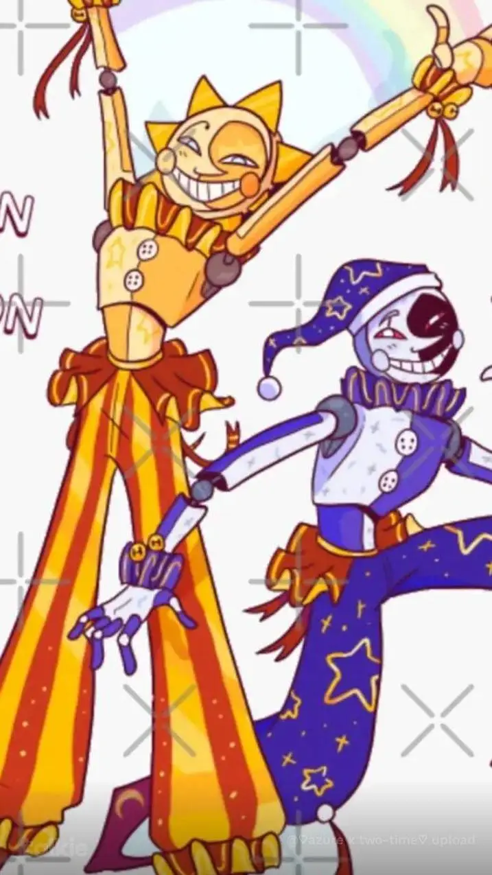 ai character: sun & moon background