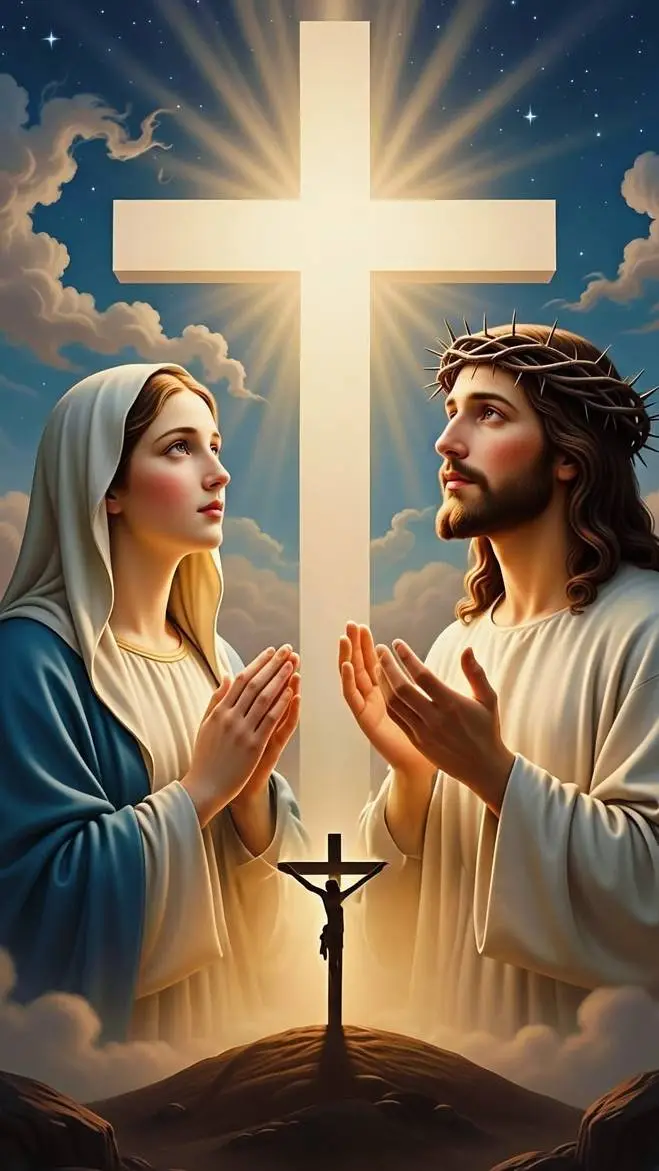ai character: Jesus & mary background