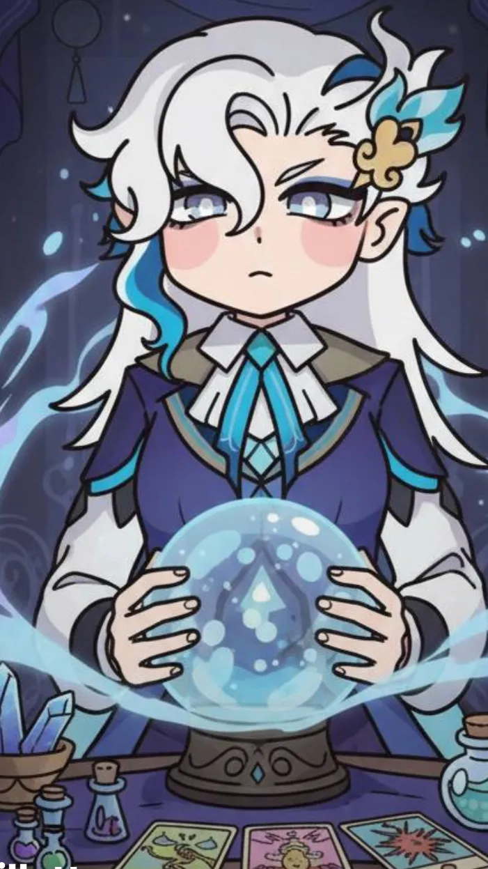 ai character: Neuvillette  background