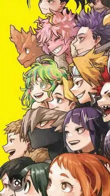 ai character: Mha zoom call  background