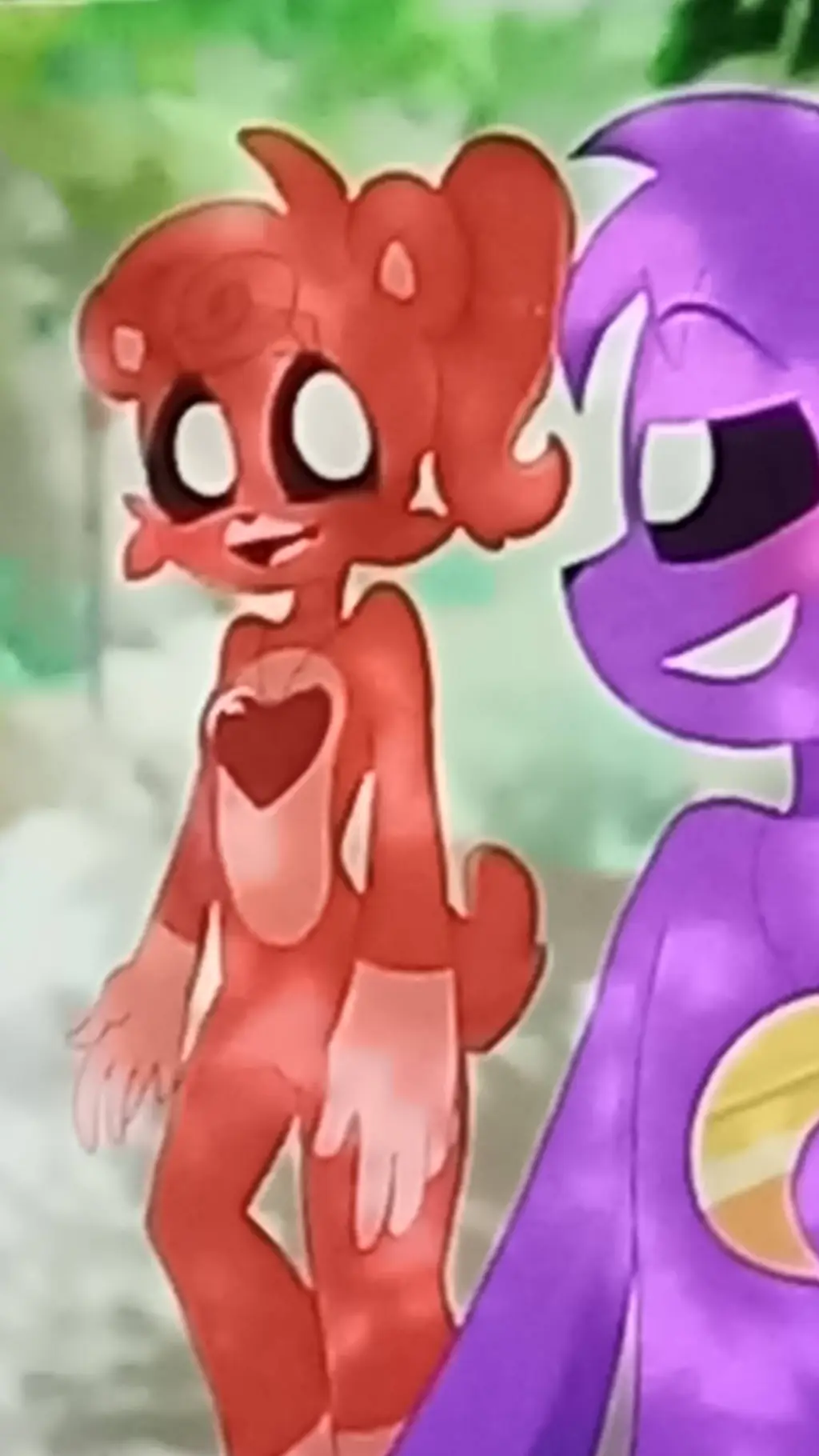 ai character: Smiling critters  background