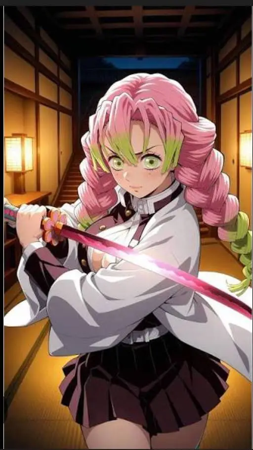 ai character: Mitsuri  background