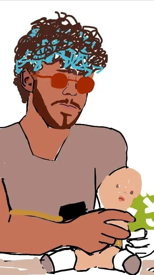 ai character: jmancurly background