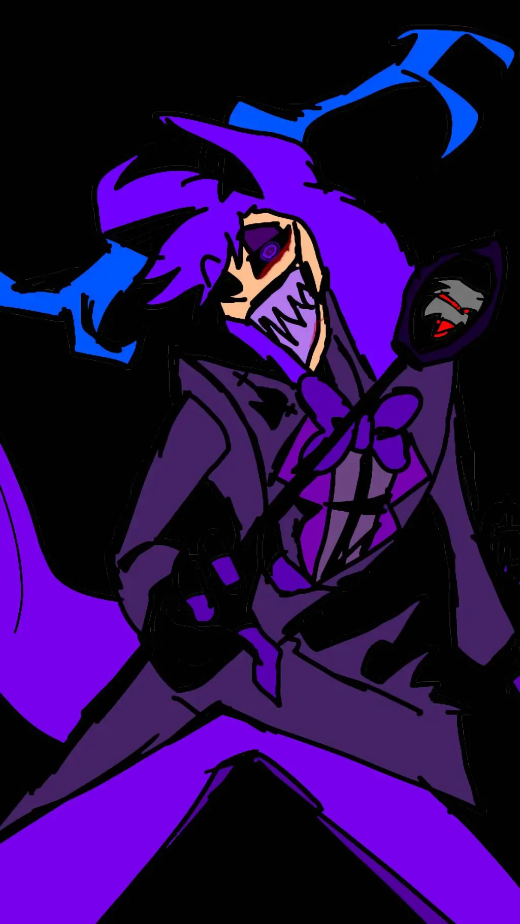 ai character: hh vs evil Amina w background