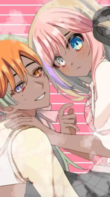 ai character: mia and crystal background