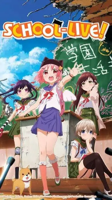 ai character: School-live horror background