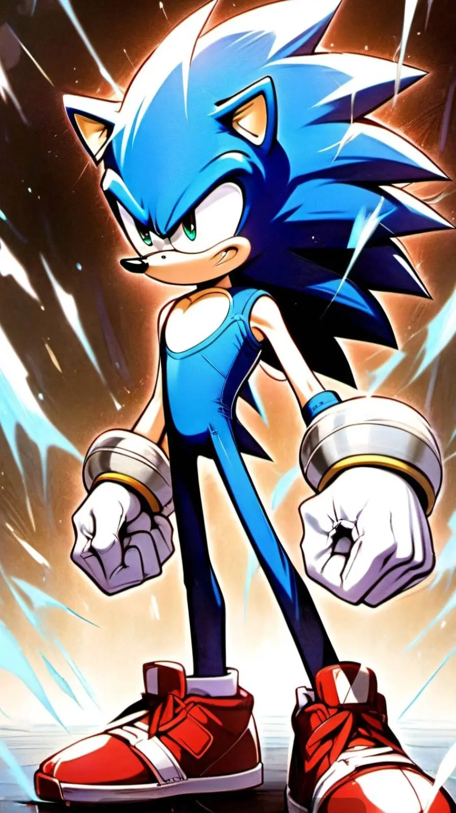 ai character: sonic energy  background