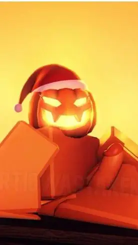 ai character: freaky pumpkin man background