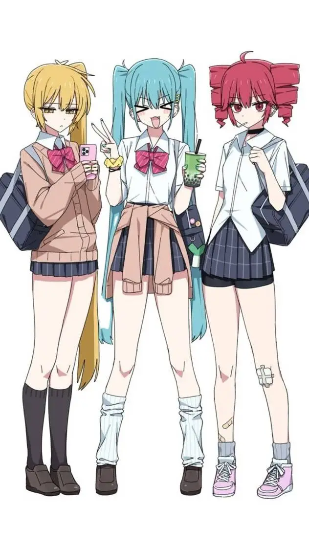 ai character: Neru, Miku, Teto. background