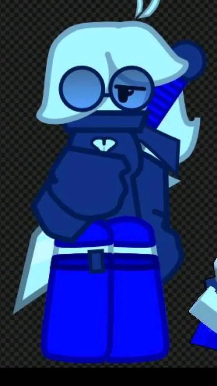 ai character: Blue background