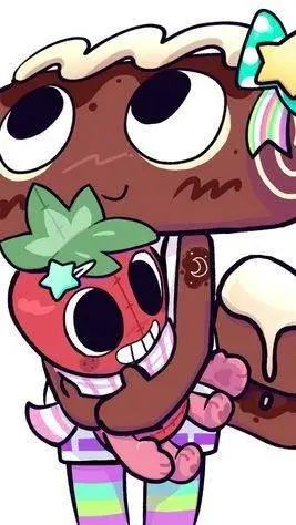 ai character: fruitcake background