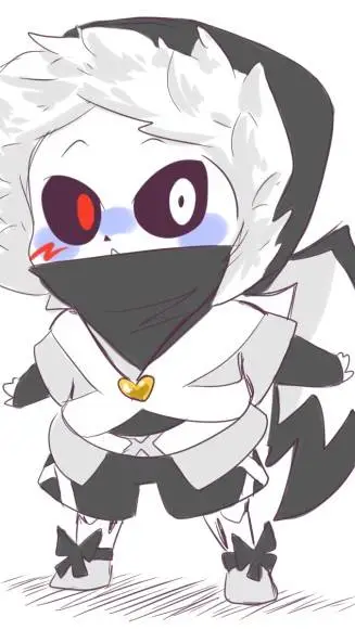 ai character: 🤍Little Cross🖤 background