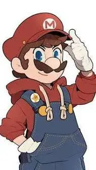 ai character: Mario 🍄❤️ background