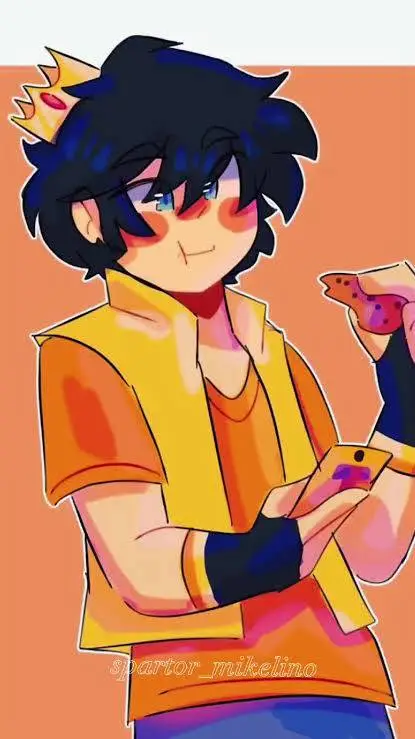 ai character: Trollino 🧡🖤☕ background