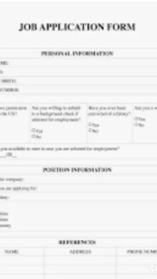 ai character: JOB APPLICATION background