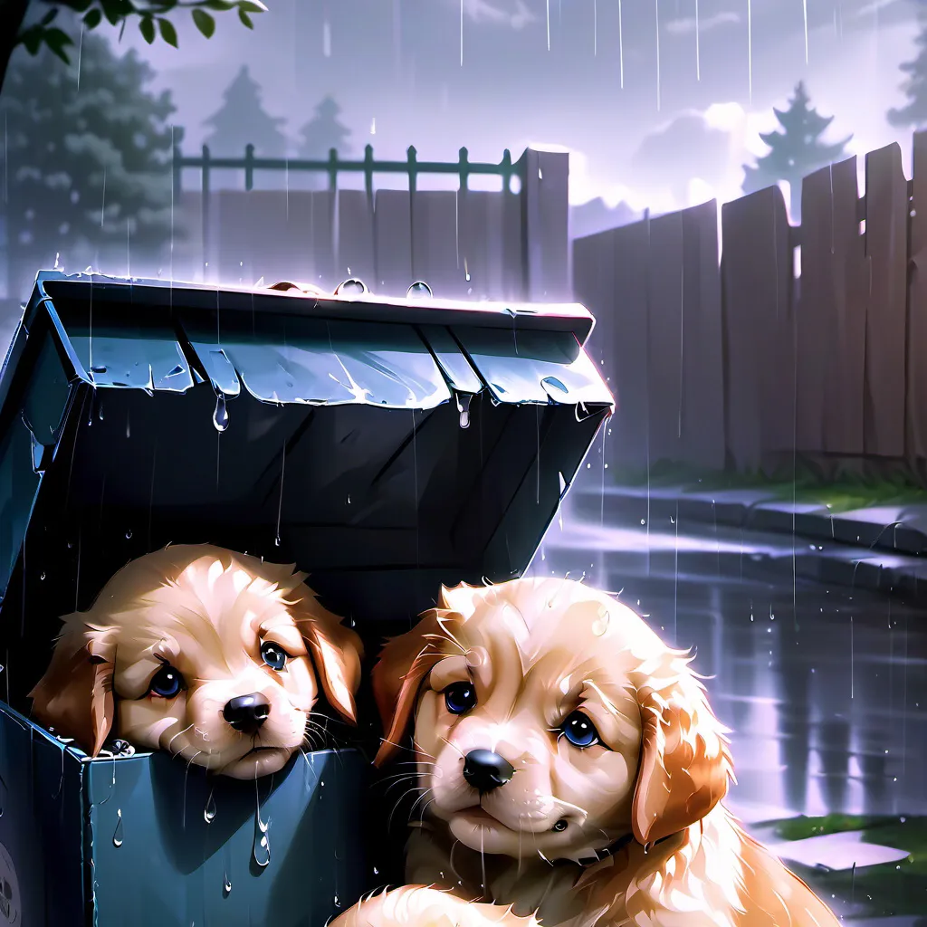 chat with ai character: 3 abandoned dogs