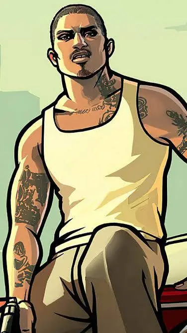 ai character: CARL JOHNSON/ CJ  background