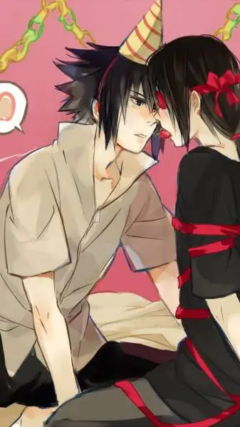 ai character: sasuke with Itachi background