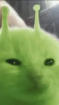 ai character: Alien cat —°•°🛸 background