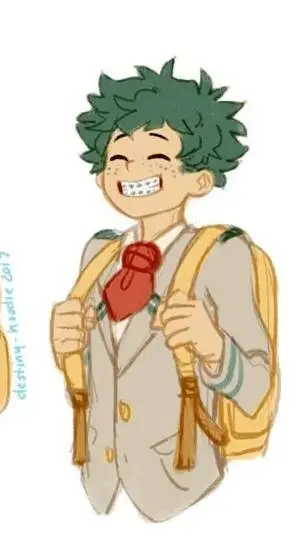ai character: Izuku with braces! background