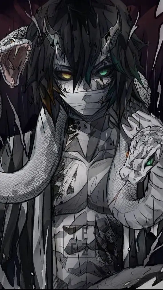 ai character: Obanai iguro oni background
