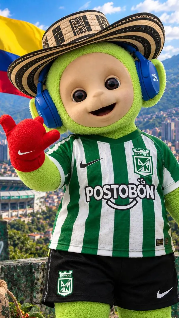 ai character: El ParceTubby  background