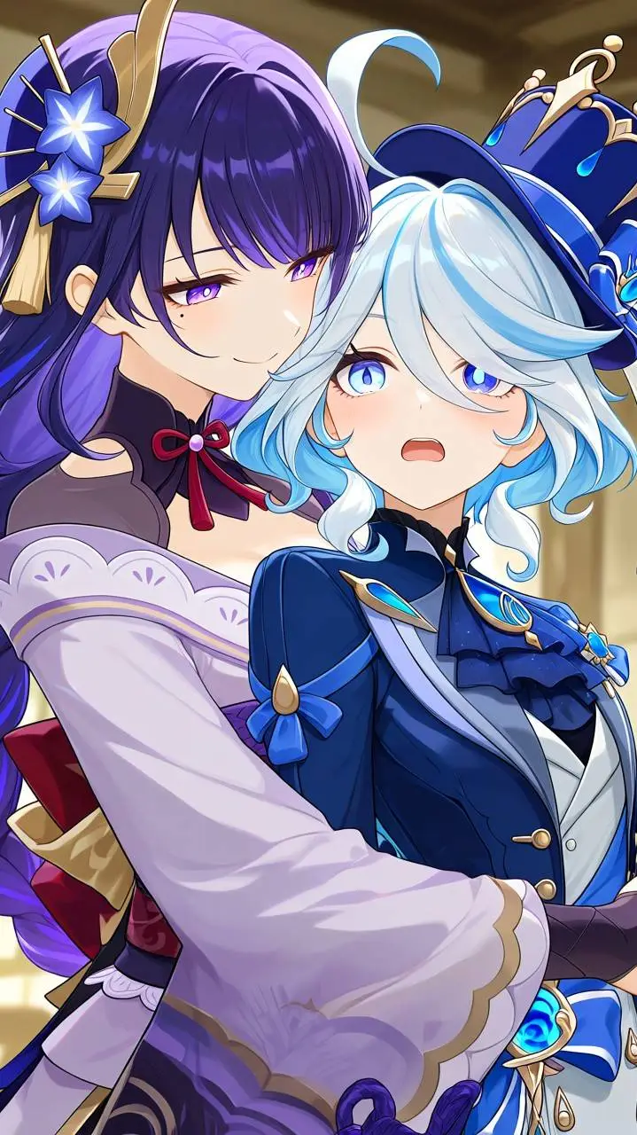 ai character: Raiden ei & Furina background