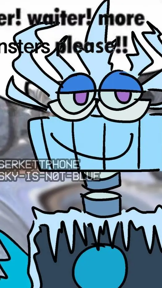 ai character: ❄️Cold Wubbox!!❄️ background