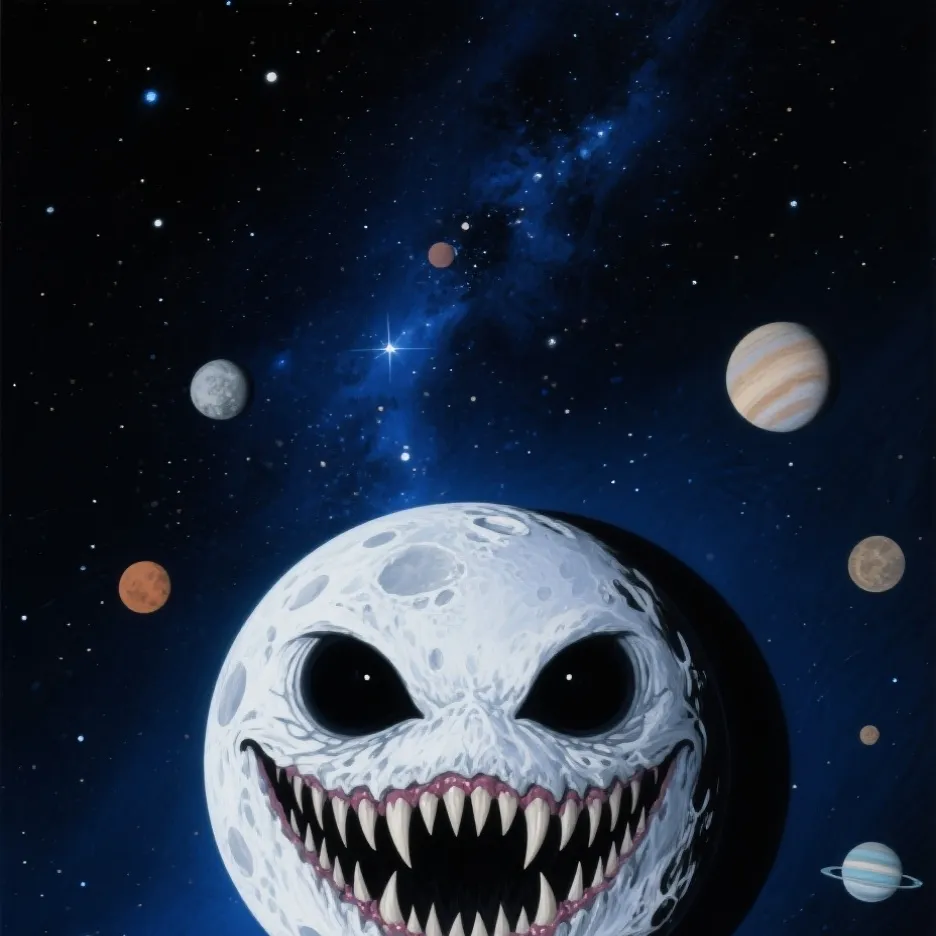 chat with ai character: The moon woke up