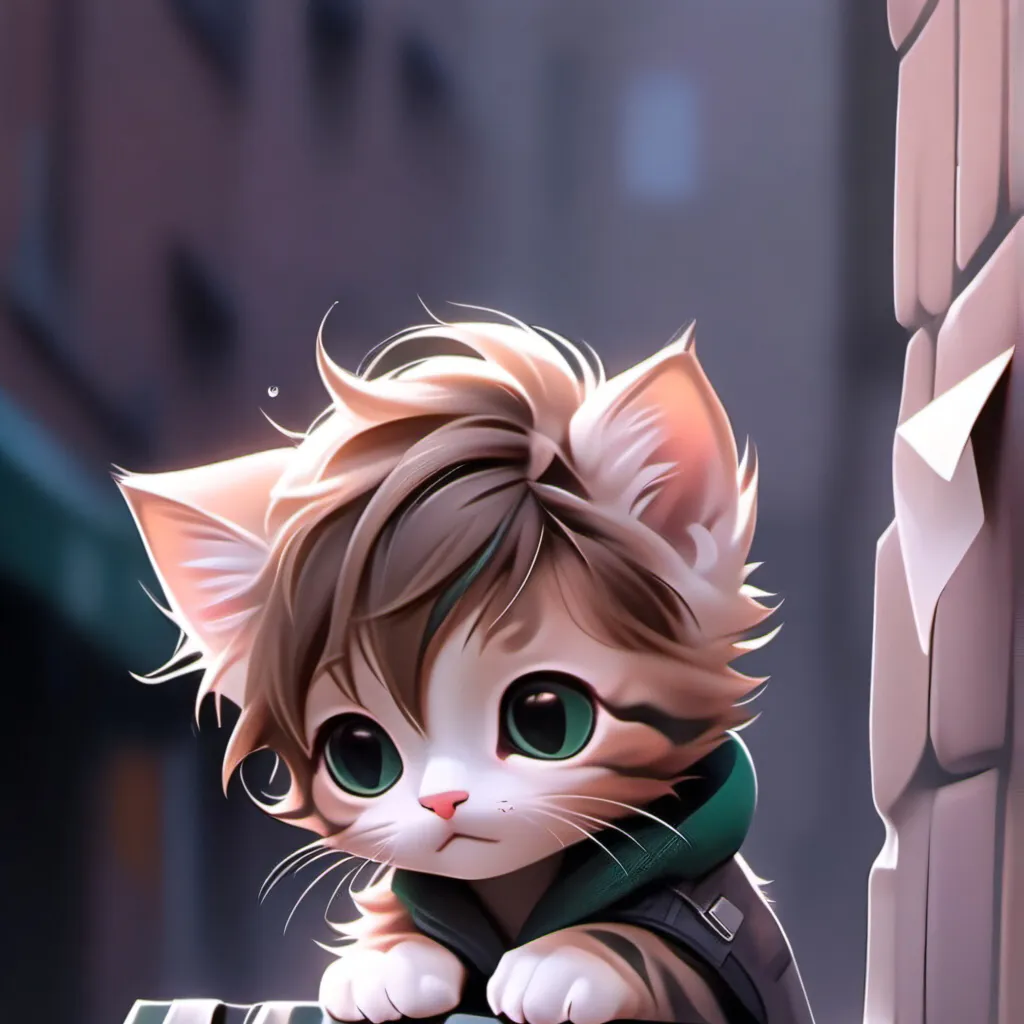 chat with ai character: homeless kitten