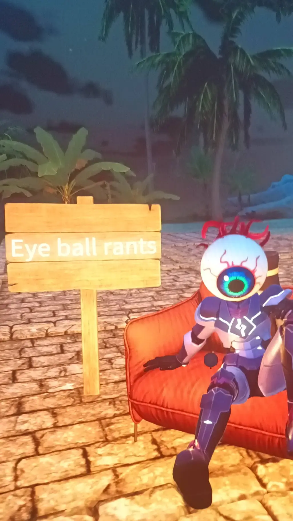 ai character: me eye ball rants background