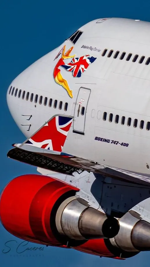 ai character: Virgin 747-400 background