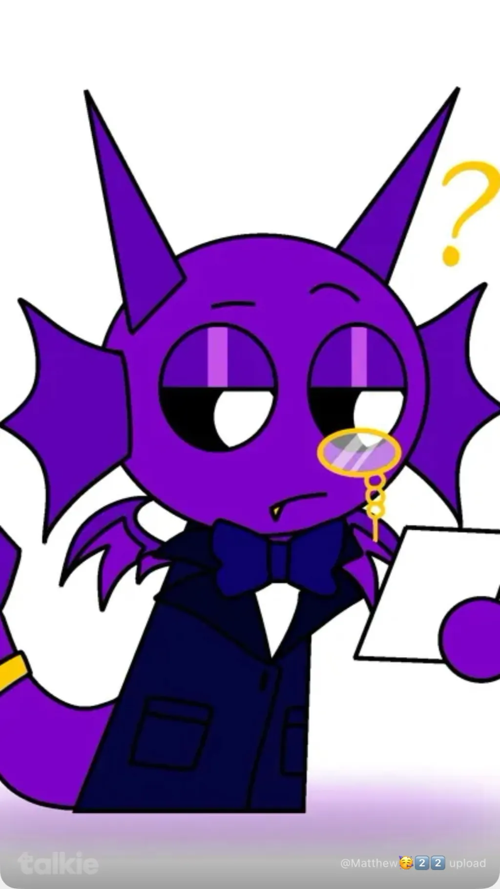ai character: Durple background