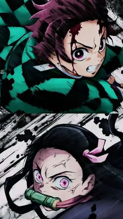 ai character: tanjiro y nezuko background