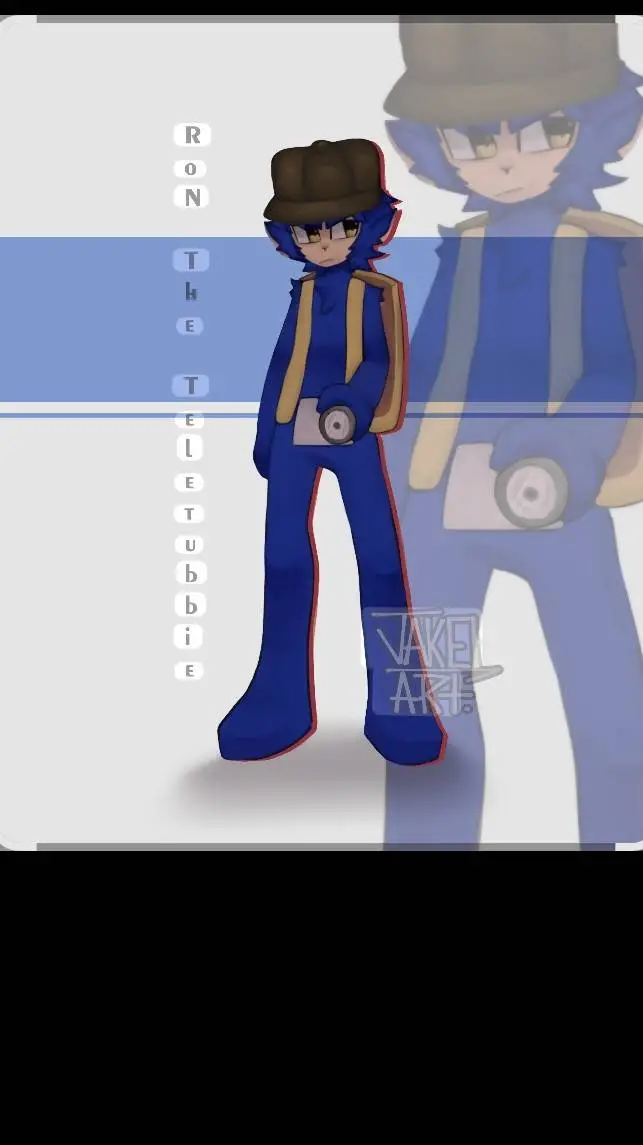 ai character: 💙🤍 background