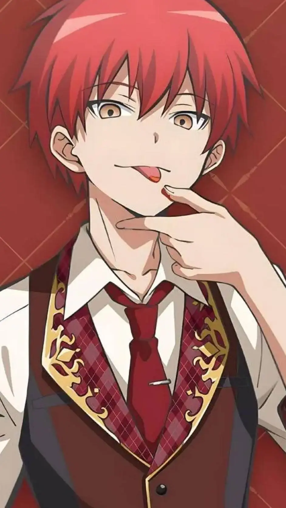 ai character: Karma Akabane  background